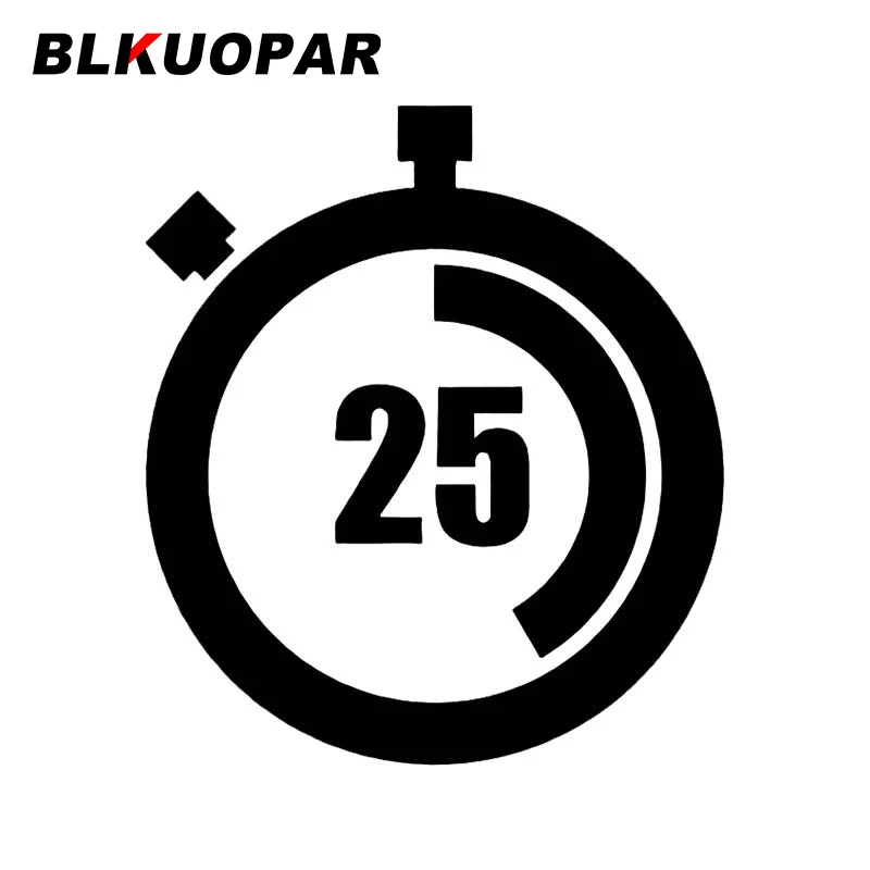 Черная наклейка на автомобиль со значком секундомера BLKUOPAR устойчивая к