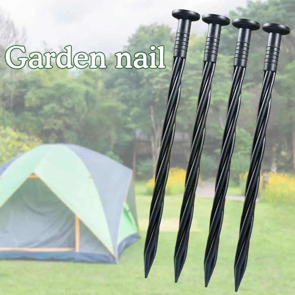 

50/100pcs Garden Border Plastic Edging Stakes 8 Inch Spiral Landscape Tent Pegs Barriers Anchoring Weed Spikes Turf Anchori T0x4