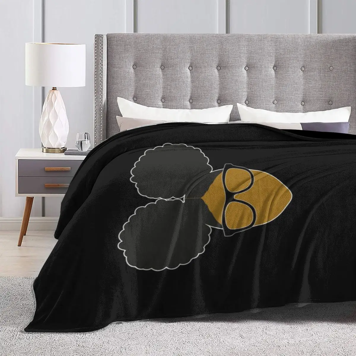 Afro Puffs Black Girl Nerd (Blerd) Ультрамягкое одеяло из микрофлиса