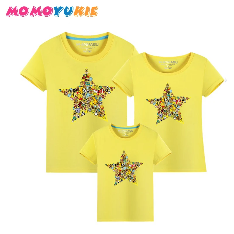 

moeder dochter kleding family kits matching clothes mom and daughter daddy son outfits look mommy and me t-shirt Children tops