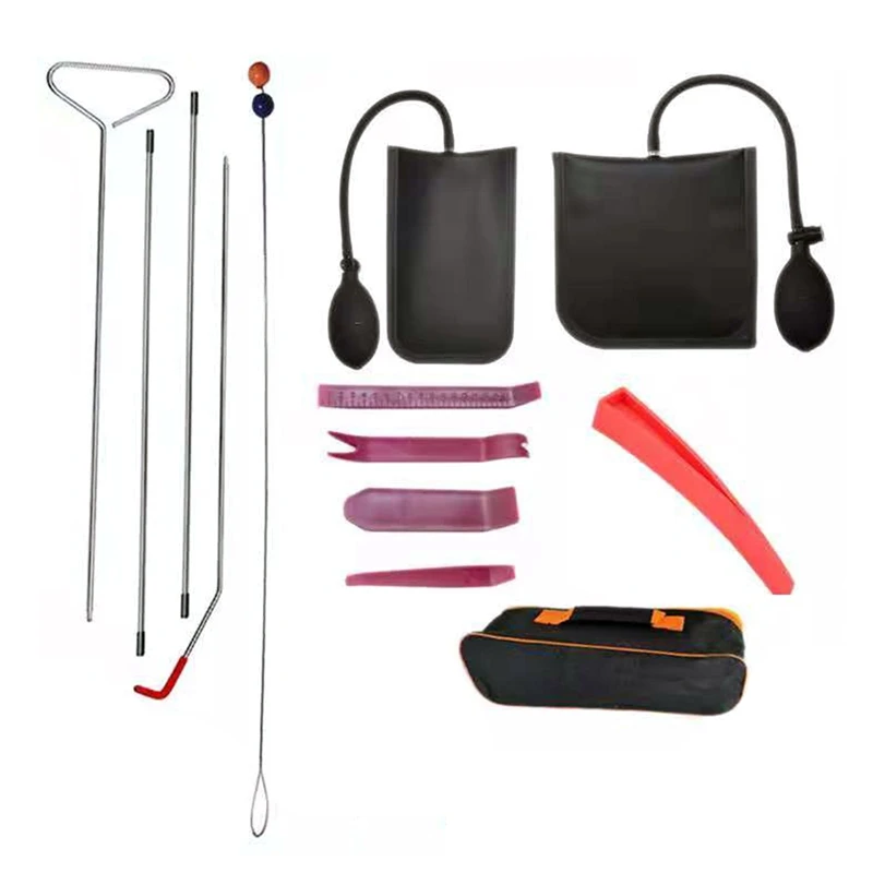 

11Pcs Car Truck Essential Tool Kit, With Easy Access Long-Distance Grabber, Inflatable Air Pump Wedge, No Damage Wedge