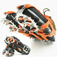 18 teeth climbing crampons for outdoor winter walk ice fishing snow shoes antiskid shoes manganese steel shoe covers