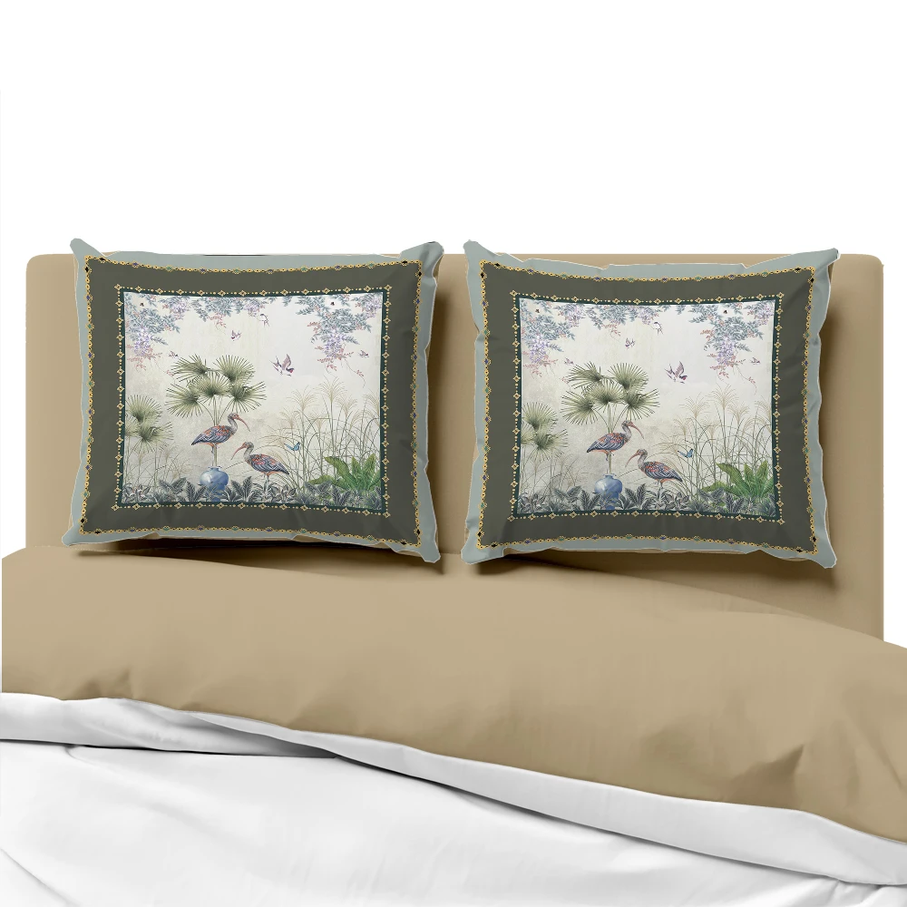 

Luxury Pillow cover for sofa Decorative pillow case Bedding Pillowcase Pillowcovers 50x70 50x75 50x80 landscape crane