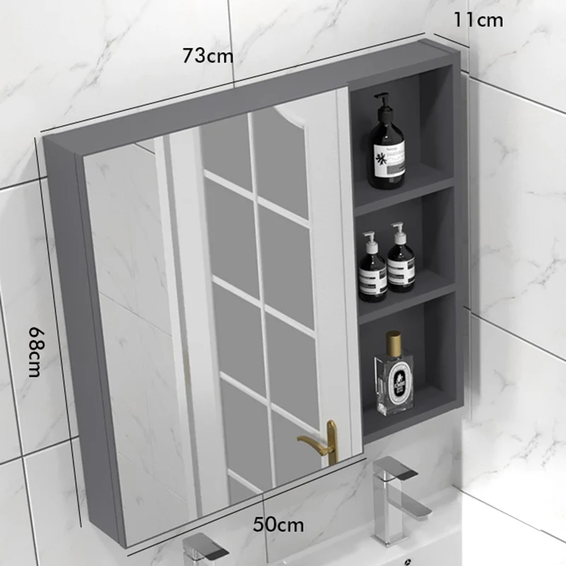 Космические алюминиевые шкафы для ванной комнаты Настенные полки туалетного