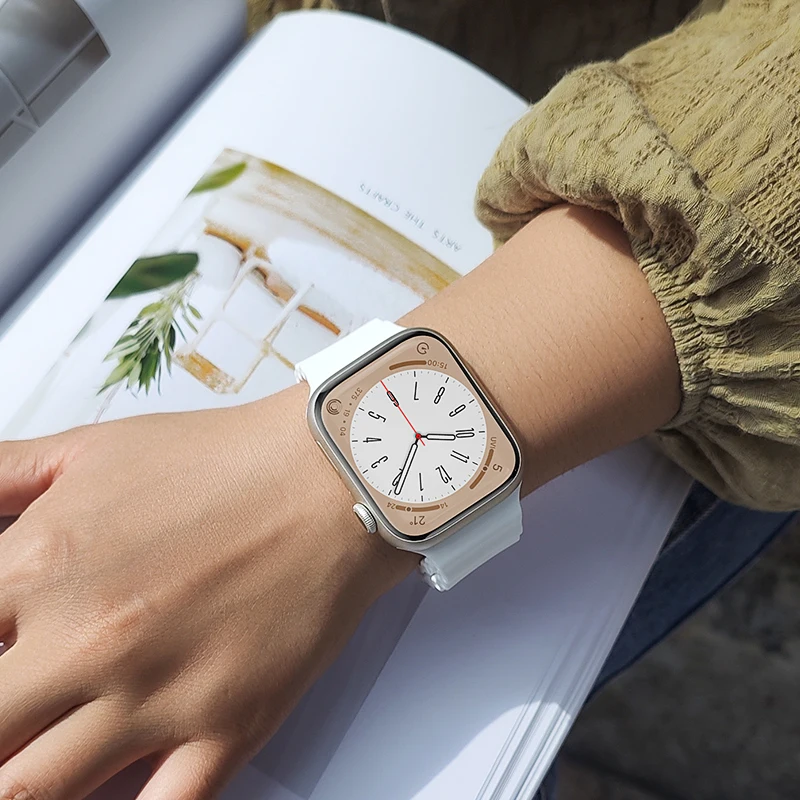 Силиконовый ремешок Ocean band для Apple watch 8Ultra 8 7 SE силиконовый браслет iWatch series 6 5 4 3 2 1 49