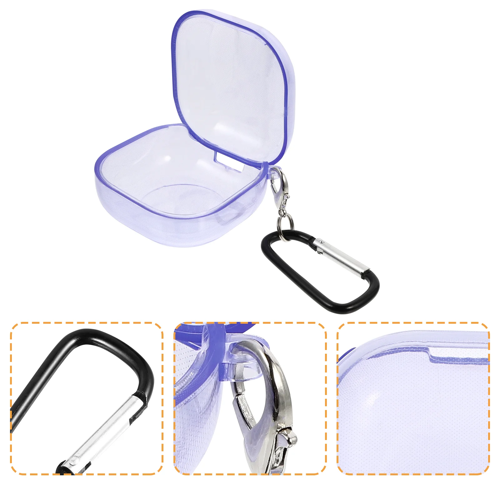 

Wireless Earphone Box Compatible with Galaxy Buds Pro/Live TPU Shell with Hook