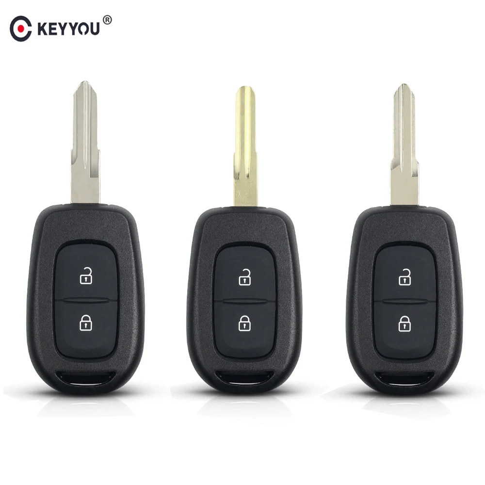 KEYYOU 2 Buttons Remote Car Key Shell Case Fob For Renault Scenic Sandero Clio Duster Dacia Logan 2013 2014 2015 2016 2017 2018