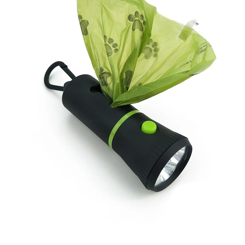 

2/4/6/8 Roll Dog Poop Bag Dispenser with LED Flashlight Cleaning Waste Garbage Box Outdoor Puppy Carrier Pick-Up Bag Accessories