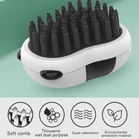 dog comb massage for shampooing rubber bristles removes loose fur pet grooming profesional tool