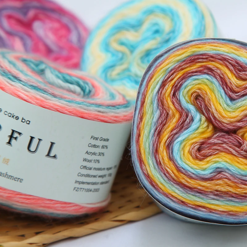 

100g Tricot Angora Cake Yarn Knitting Wool Blends Crochet Threads Hilos Para Tejer A Ganchillo Crochet