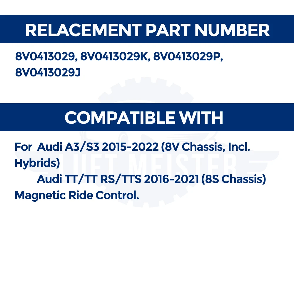 Литая магнитная Передняя панель управления для Audi A3/S3 2015-2022 (шасси 8 в включая