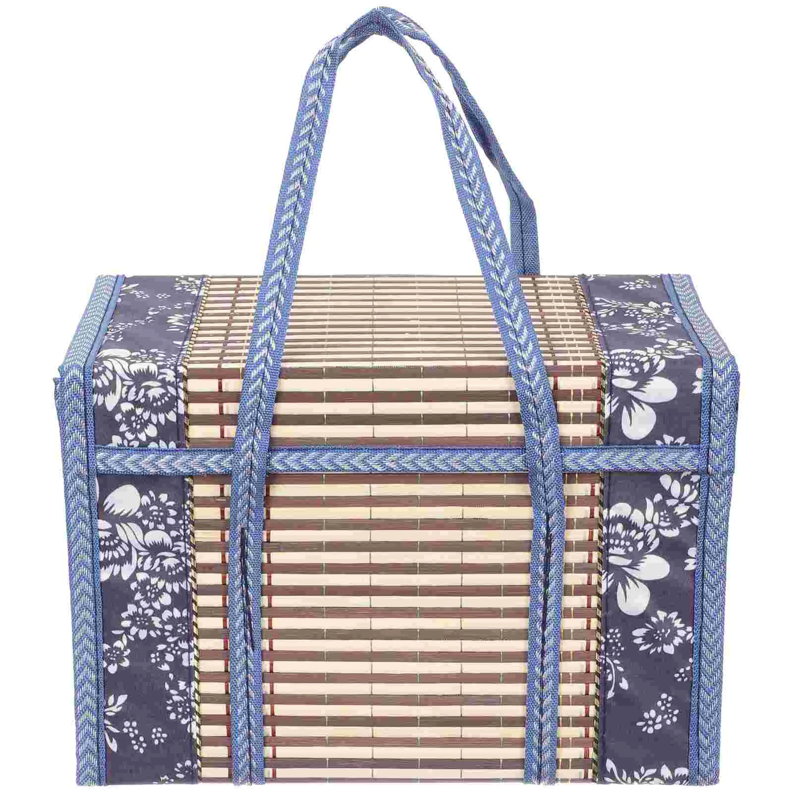 

Portable Picnic Woven Handheld Basket Portable Picnic Basket for Camping Kitchen Picnic Home