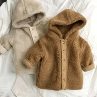 girls coat jacket cotton%c2%a0outwear overcoat 2022 fuzzy warm thicken plus velvet winter breathable childrens clothing