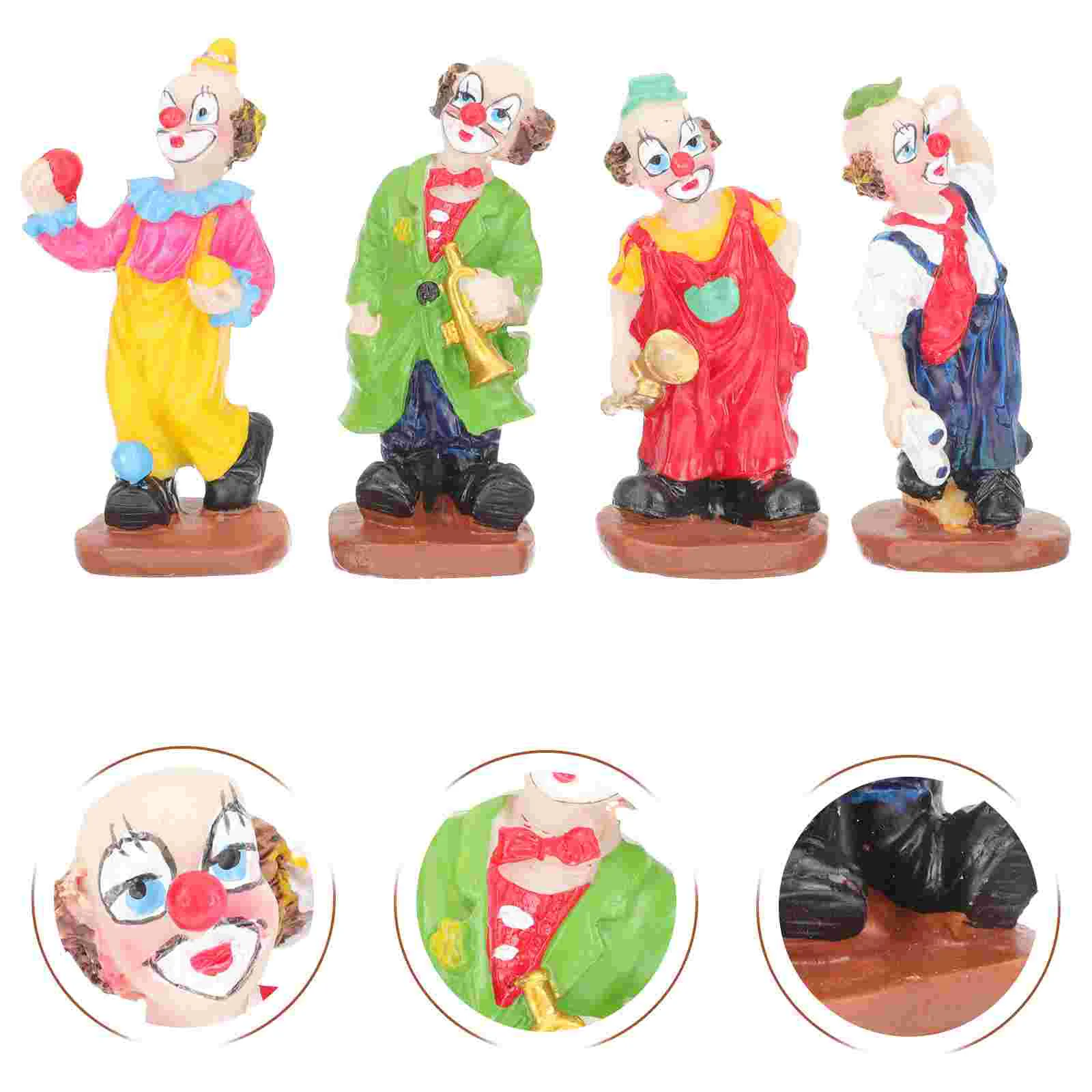 

4 шт., декоративная модель для украшения автомобиля клоуна