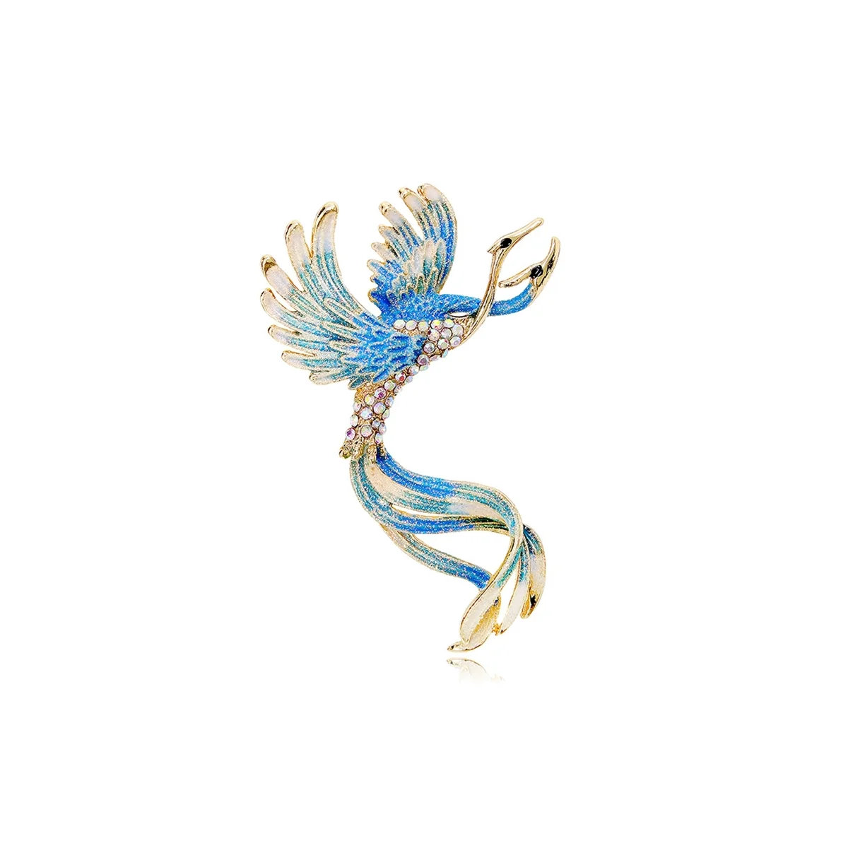 

Enamel Phoenix Bird Brooches for Women Men Beauty Bird Party Office Brooch Pin Gifts B