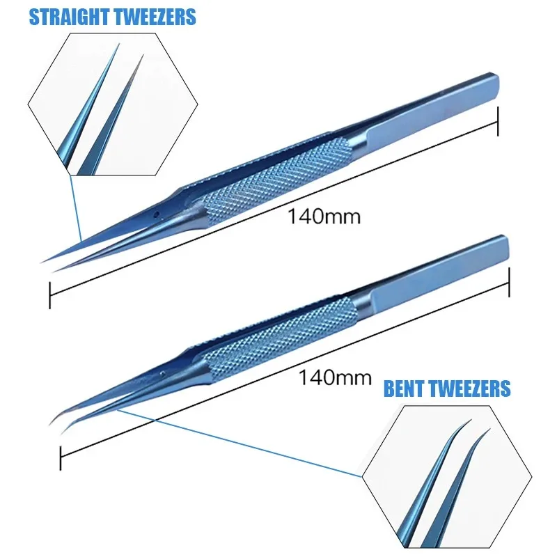 Прецизионные пинцеты из титанового сплава для электроники, профессиональный ремонт, перемычка для отпечатков пальцев, проволока, материнская плата телефона, антимагнитные щипцы