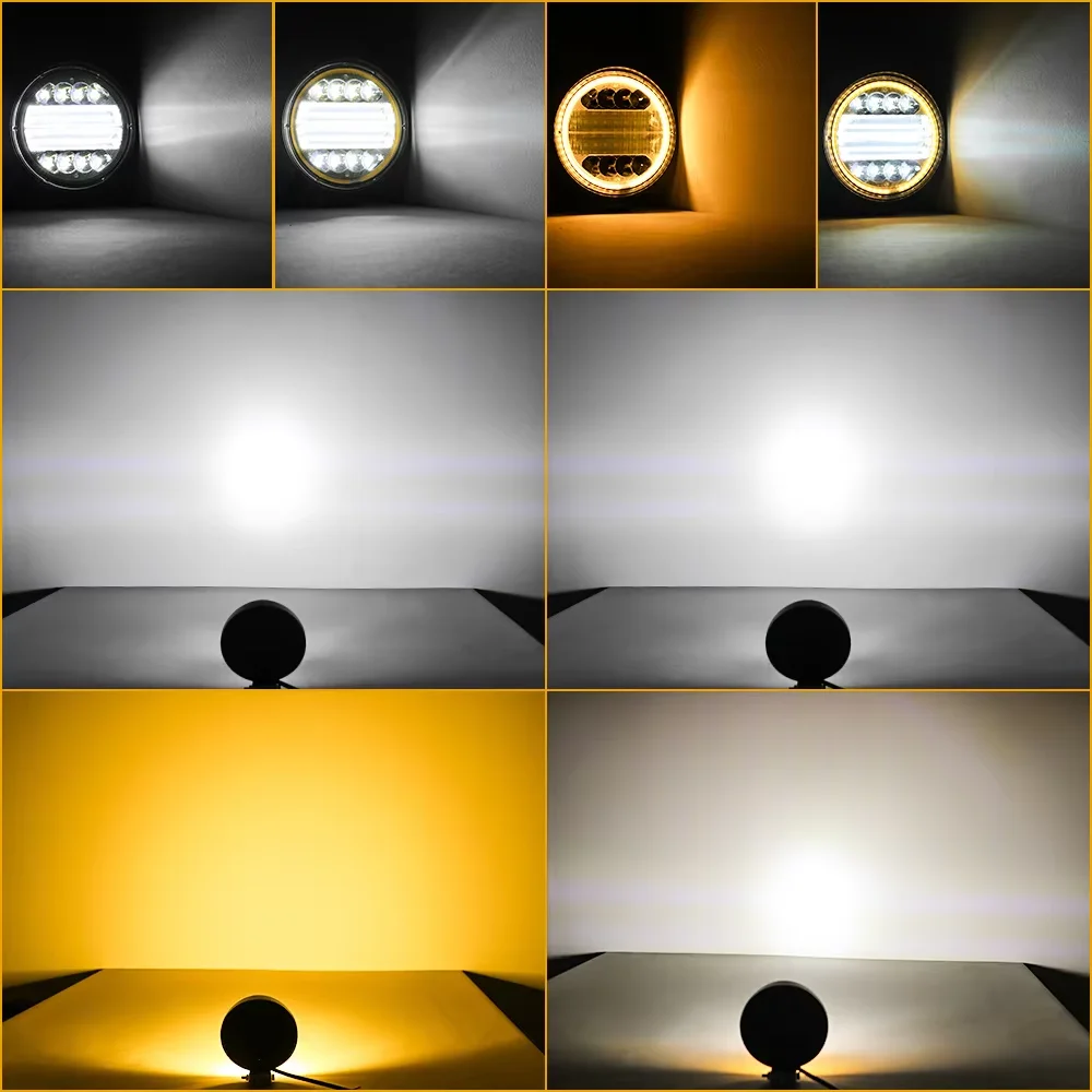 4x4 светодиодный рабочий фонарь Led Bar Round Spot Offroad ATV Jeep Tractor IP68 Для грузовиков SUV 4WD 72W 12V