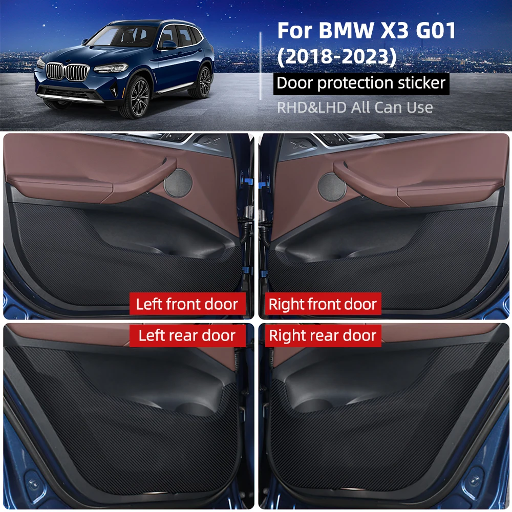 Наклейка на дверь автомобиля для BMW X3 G01 2018 2019 2020 2021 2022 2023, аксессуары, декоративные защитные накладки от грязи