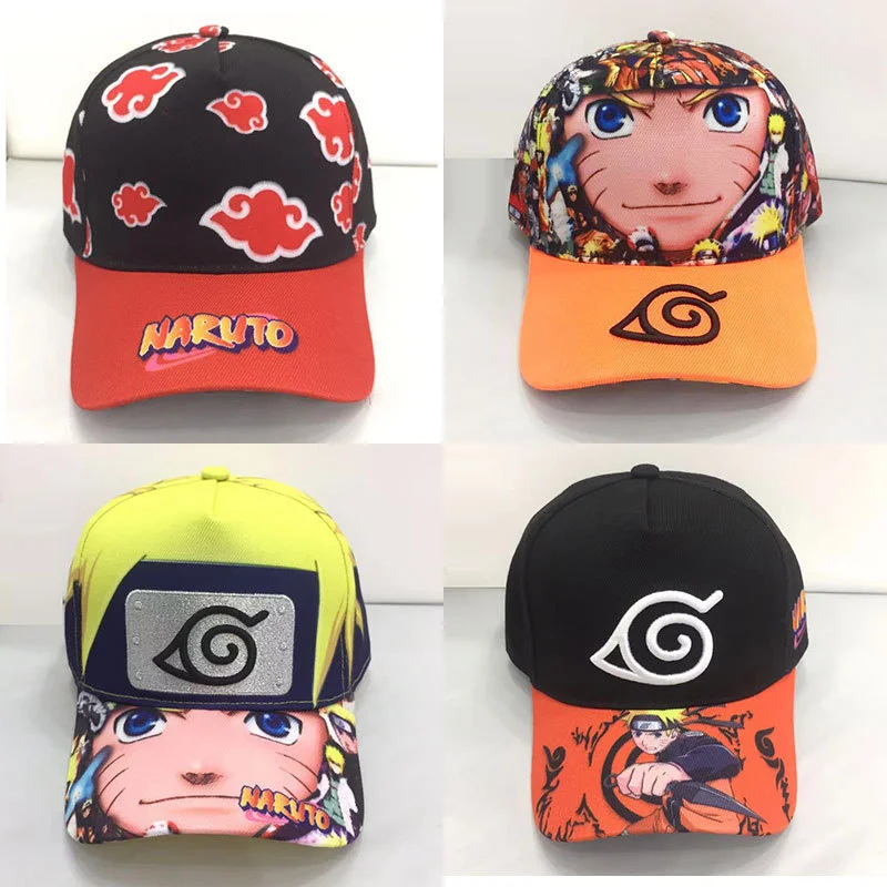 

Cotton Cap Japanese Naruto Akatsuki Logo Anime Dad Hat Uchiha Family Logo Embroidery Baseball Caps Black Snapback Hat