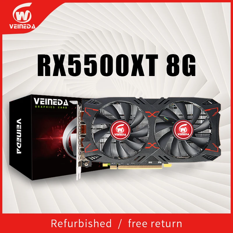 Игровая видеокарта VEINEDA RX5500XT 8 ГБ 8 ГБ 128 бит GDDR6 PCI-E 4,0 × 8 GPU Radeon rx5500xt 8 Гб игровые видеокарты