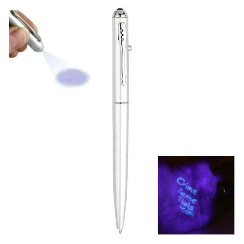 QX2B Money Checker Pen Marker Fake Bill Detector Pens for w/ UV LED Light Easy to Check Counterfit Cash Detector