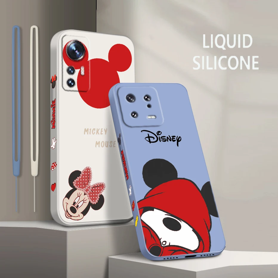 

Cool Mickey Minnie Art For Xiaomi Mi 13 12 12T 11 11T 10 10T 9 9SE Lite Pro Ultra A3 Liquid Left Rope Soft Phone Case Coque Capa