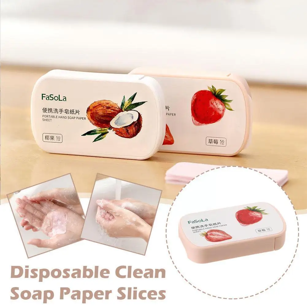 

Портативное миниатюрное мыло из бумаги с клубничкой, одноразовые бумаги для рук, для путешествий, мытье мыла, товары для мыла, очистка, ароматизированный уход, Ba H3H3