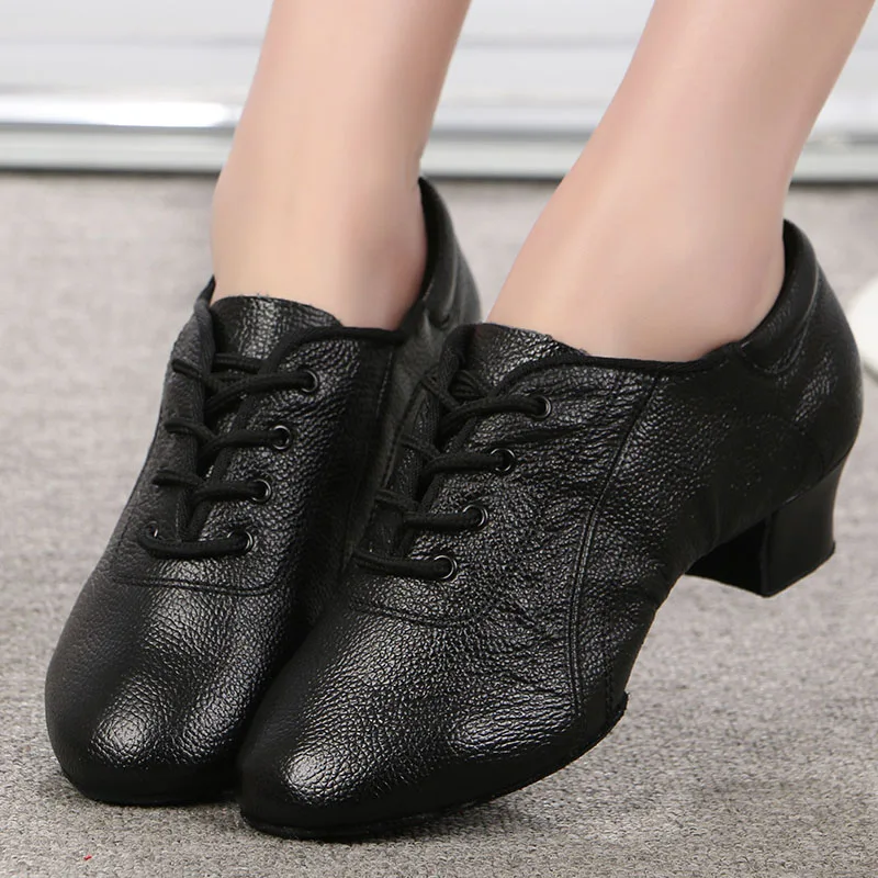 Sneakers Ballroom Leather Sports Shoes Perform Latin Shoes Man Soft Bottom Female Dancing Shoes Children Adult Ventilation
