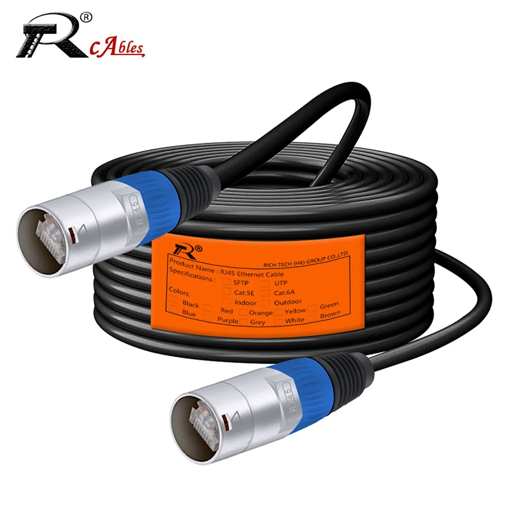 Водонепроницаемый кабель RJ45 Cat5E/Cat6A Ethercon внутренний и наружный удлинитель UTP/STP