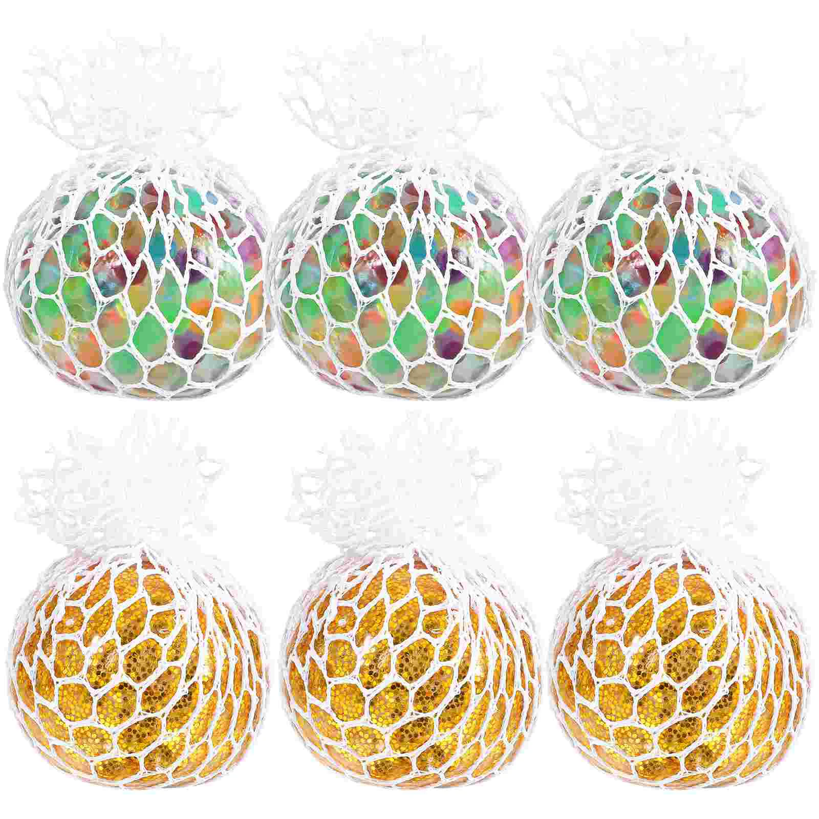 

6 Pcs Stress Balls Funny Beads Squeeze Balls Sensory Toys Relax Playthings
