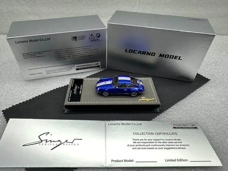 Фото В наличии: Новинка! Коллекционная модель автомобиля LM 1:64 911 Singer 964 из смолы, миниатюрная реплика, декоративный предмет для взрослых, игрушка для мальчиков, подарок для детей. №1