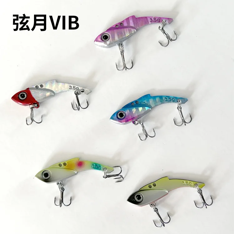 

3.5g 5g metal VIB small fishing lure 3D eyes sea bass sea river fishing sharp hook
