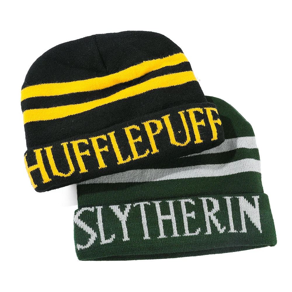 

Harry Potter Gryffindor Ravenclaw Hufflepuff Slytherin Winter Hats for Unisex Knitted Warmer Bonnet Men Casual Cap Cosplay