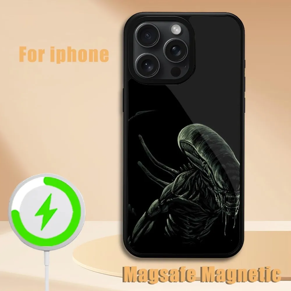 Чехол для телефона Alien Xenomorph iPhone 11 12 13 14 15 Plus Pro Max Magsafe Магнитный чехол с