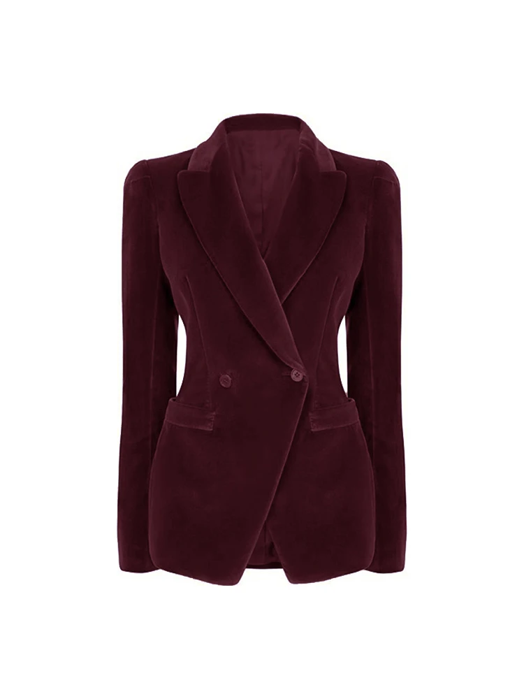 

Autumn/Winter Womens Jacket Velvet Slim Fit Temperament Fashion Coat