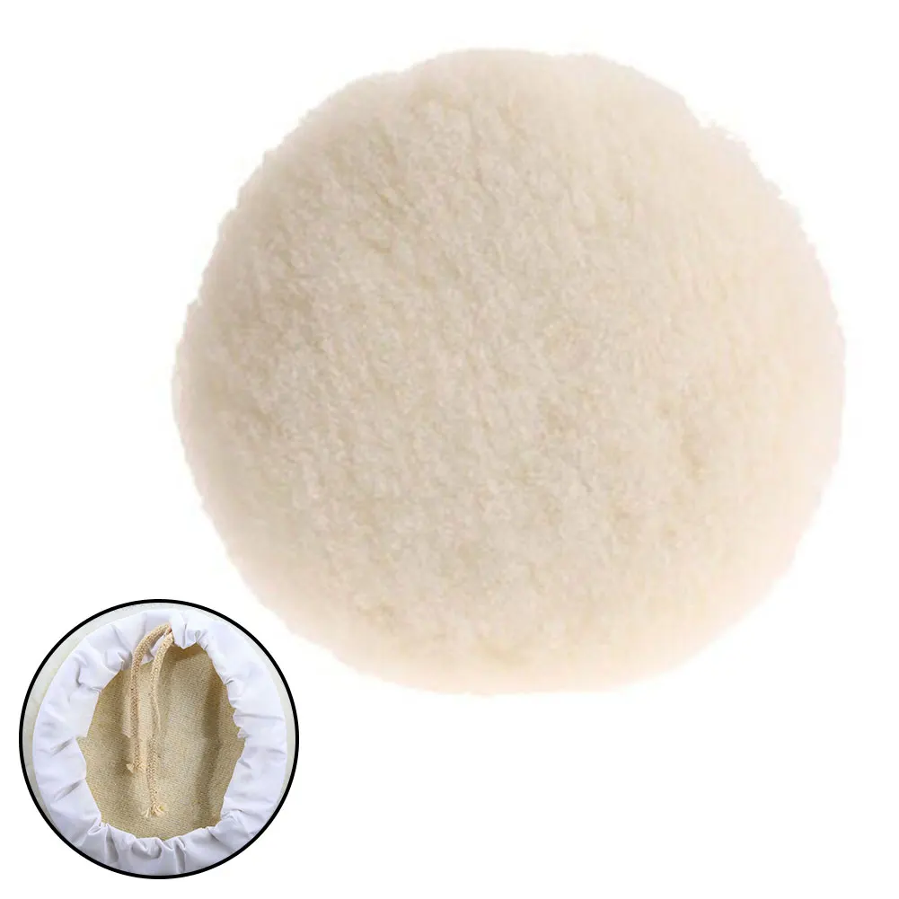 

Buffing Cushion Wool Polishing Pad Reuse Washable 7in Accessories Artificial Woolen Glass Cleaning Replacement
