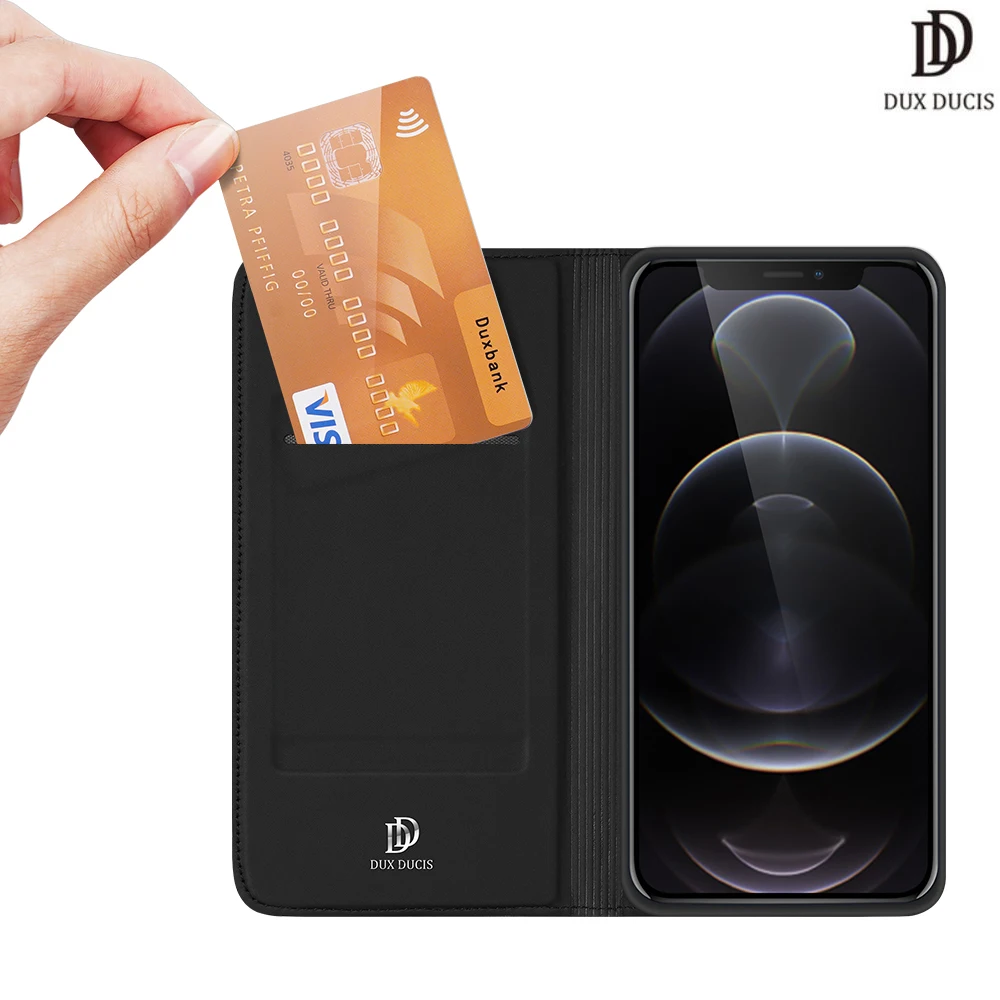 Откидной Чехол DUXDUCIS Skin Pro Series для APPLE iPhone SE2022 7 8 Plus X XS MAX 11 12 13 14 15 PRO MAX Mini, кожаный чехол-бумажник
