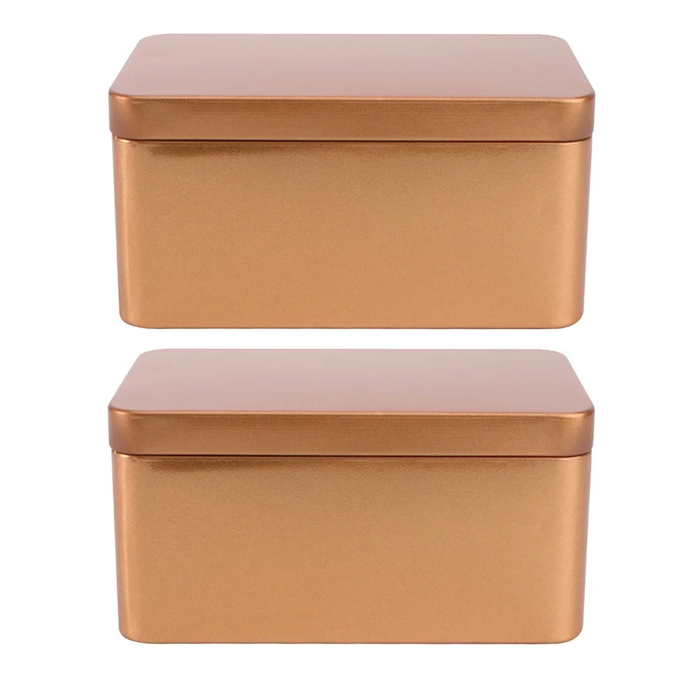 

Tea Tin Box Metal Storage Tins Container Coffee Small Jarcanisters Cookie Loose Lids Organizer Lid Gift Containers Candy Kitchen