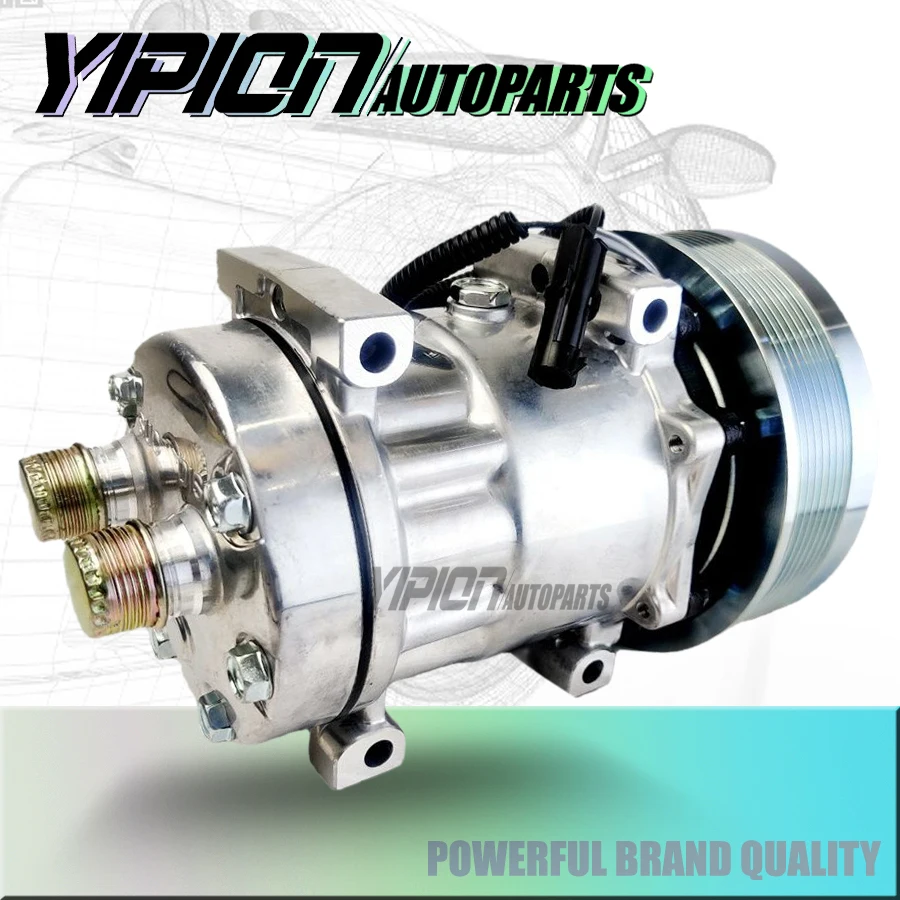 Автомобильный Компрессор кондиционера Sanden SD7H15 4768 4499 8010 для трактора New Holland 86992688