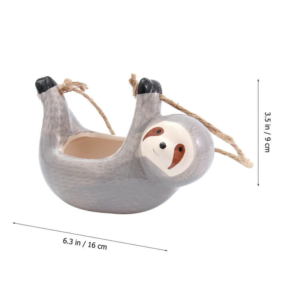 

Подвесной садовый керамический цветочный горшок в форме ленивого растения, домашний контейнер для растений