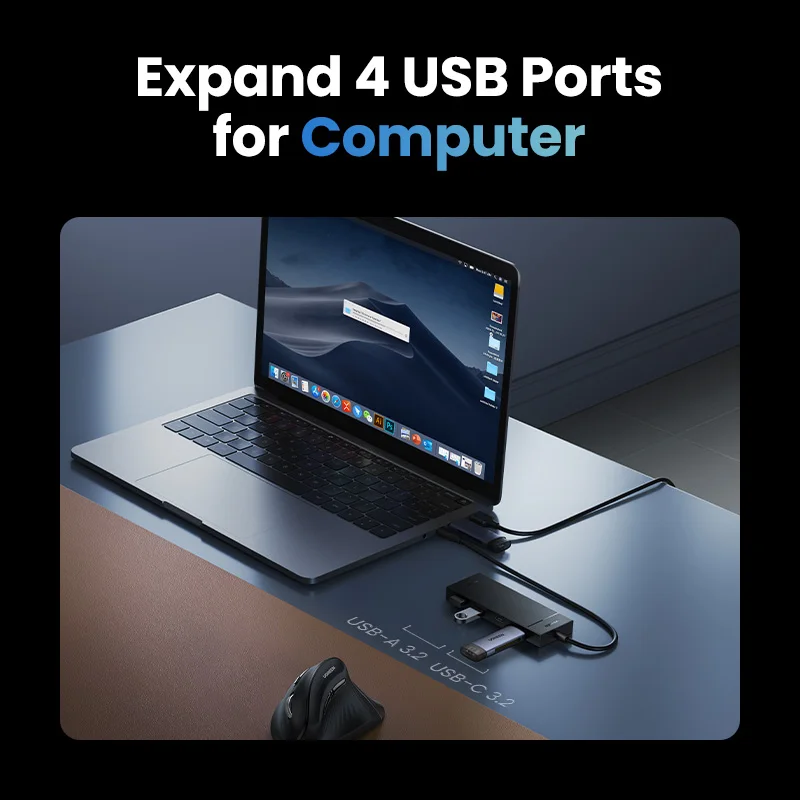 USB-концентратор UGREEN 10 Гбит/с Type-C 3 2 Gen2