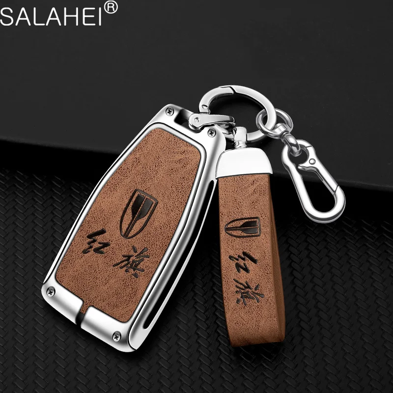 

Zinc Alloy Car Smart Remote Key Fob Case Cover Protector Shell Bag For Hongqi H5 H9 HS5 HS7 H7 L5 HS3 L9 Keychain Accessories