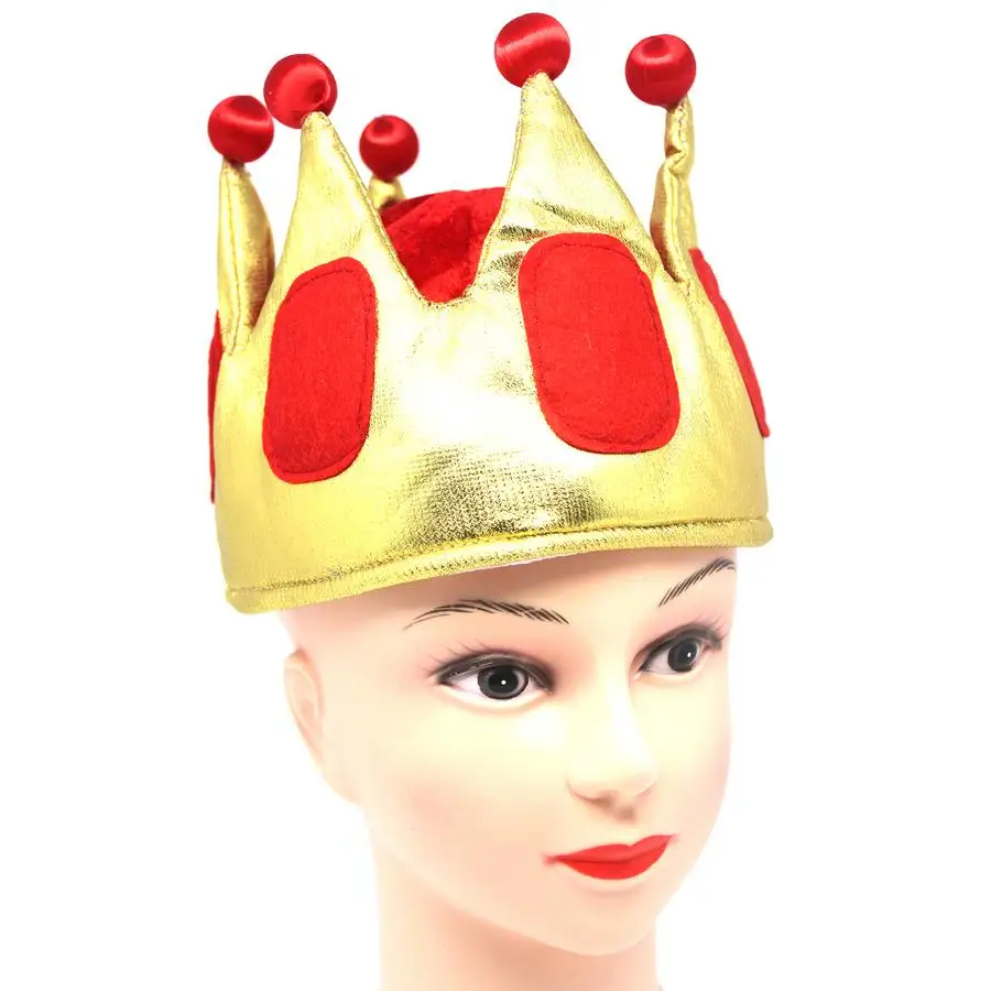 

Yellow Color Red Pompom Fabric Royal King Baseball Cap Kids Boy Ergonomic Design Practical Products