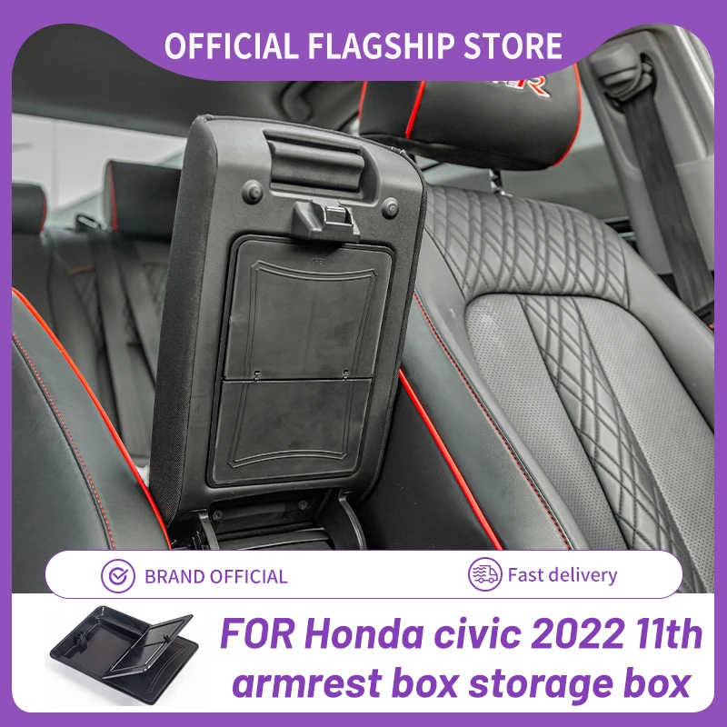 

FOR civic 2022 11th Center Console Organizer Armrest Hidden Storage Box Car Accessory Auto Armrest Holder Box Secret Storage Box