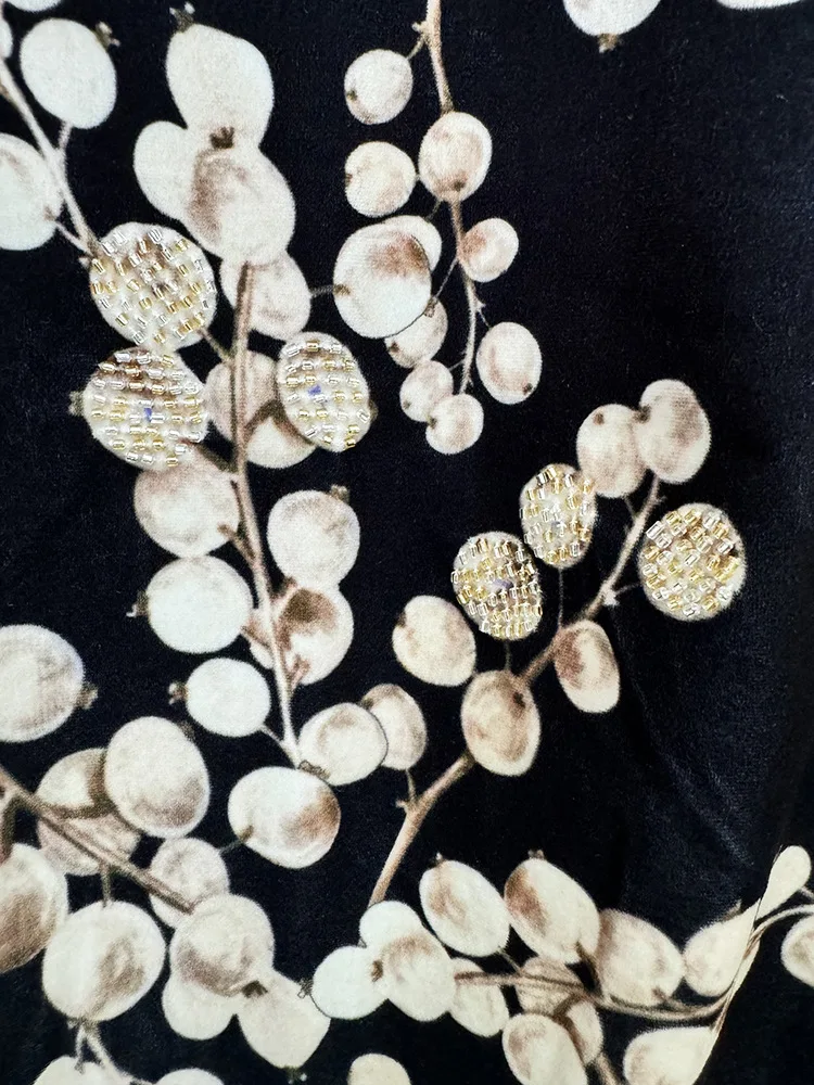 Женское бархатное офисное повседневное платье в европейском стиле осень-зима