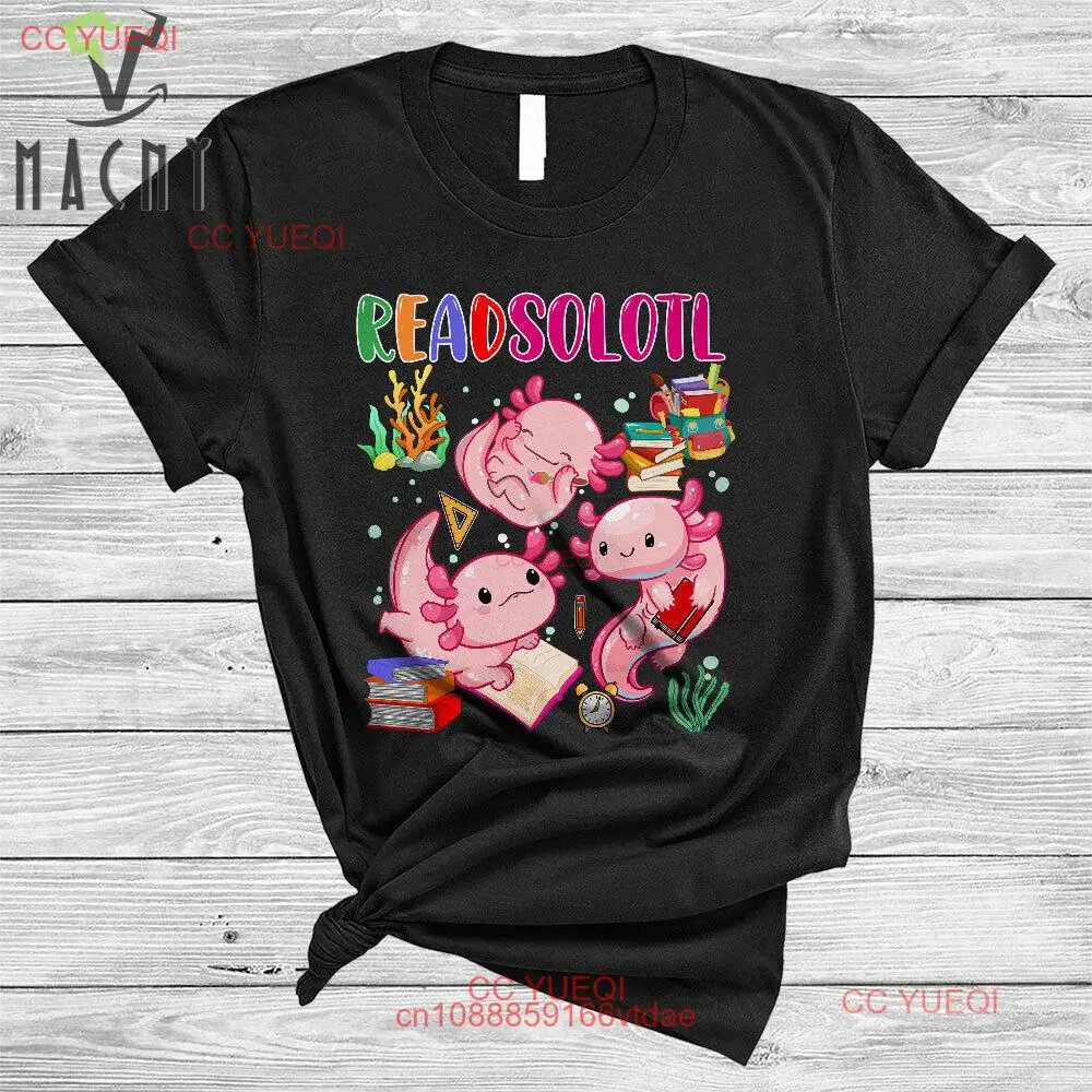 Readsolotl Axolotl читатель книг библиотека футболка кружка