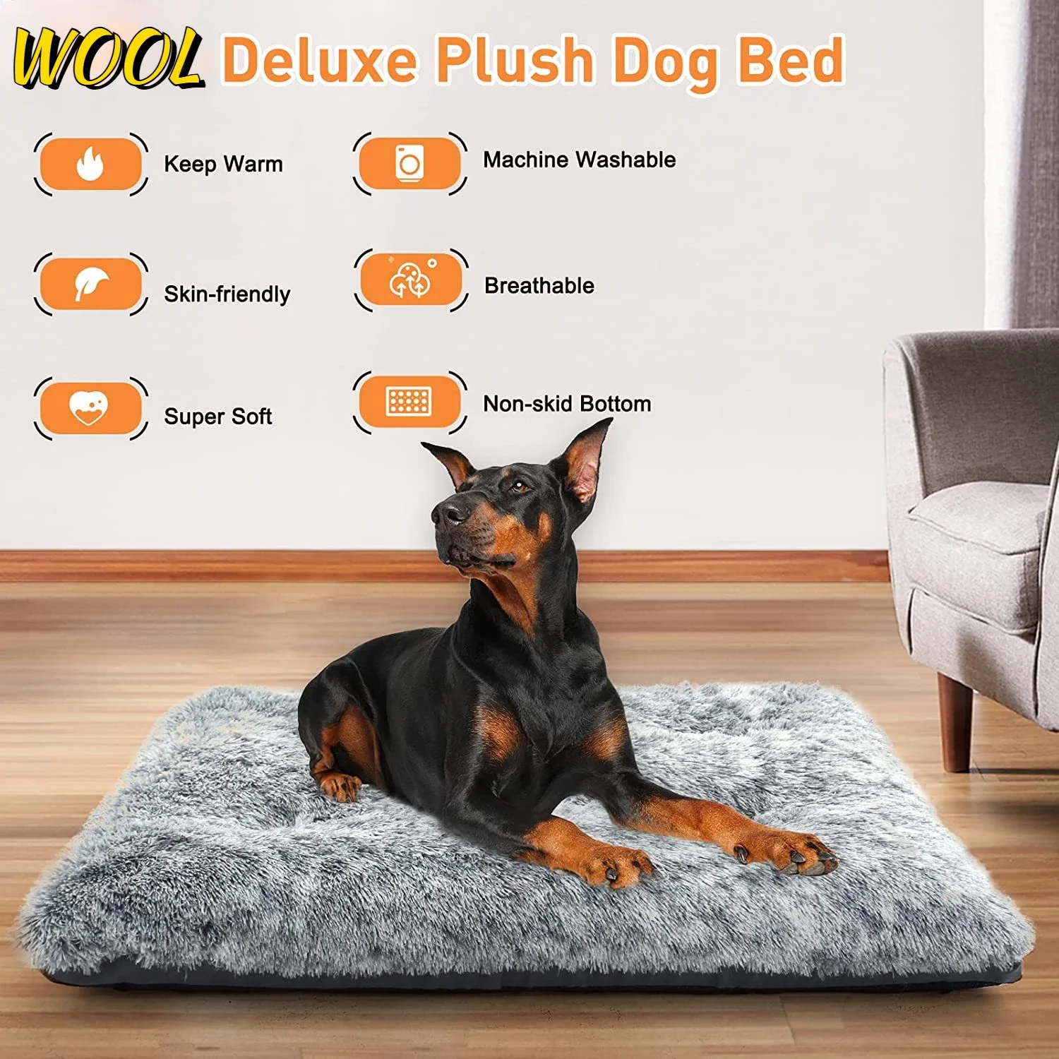 

Luxury Plush Pet Bed Autumn /Winter Dog Cat Mat Warm Deep Sleep Mat Removable Washable Dog Kennel Suitable Small / Medium Pets