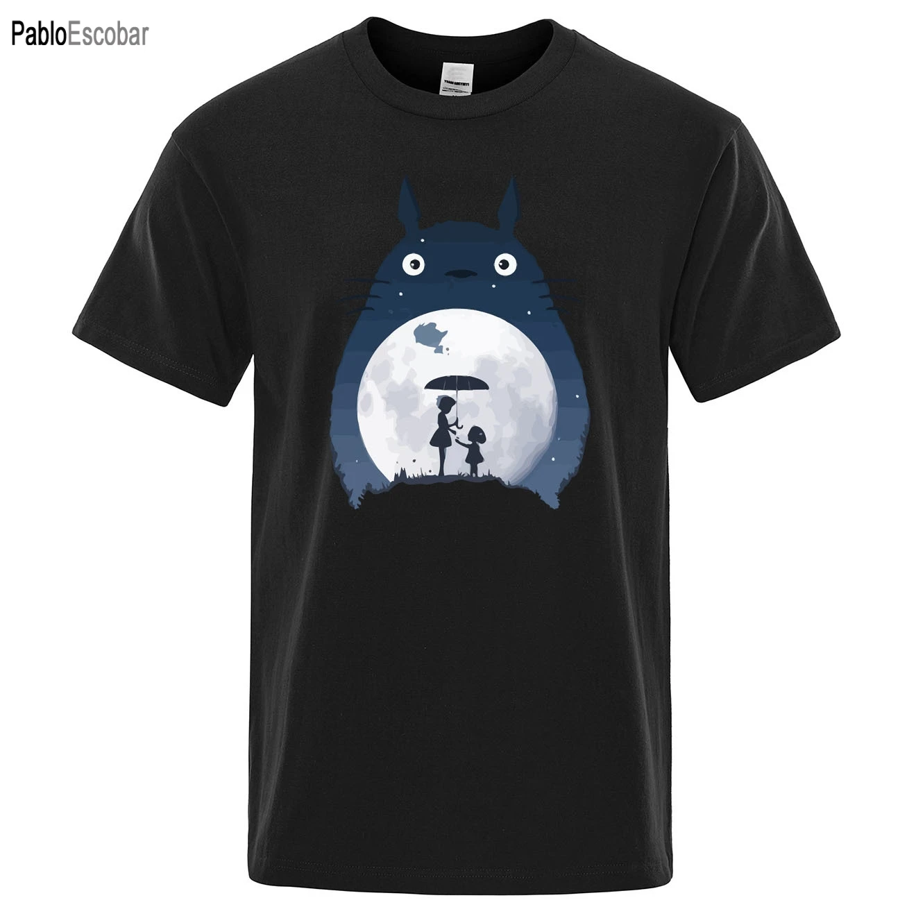 

Vintage Japan Anime Tonari No Totoro Men Short Sleeve O-Neck T-Shirt Cool Cotton High Quality 4XL 5XL Summer Top