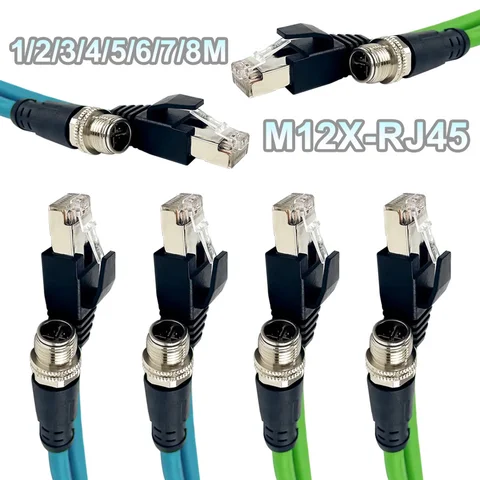 RJ45 разъем M12 8-контактный сетевой кабель 1-7 м