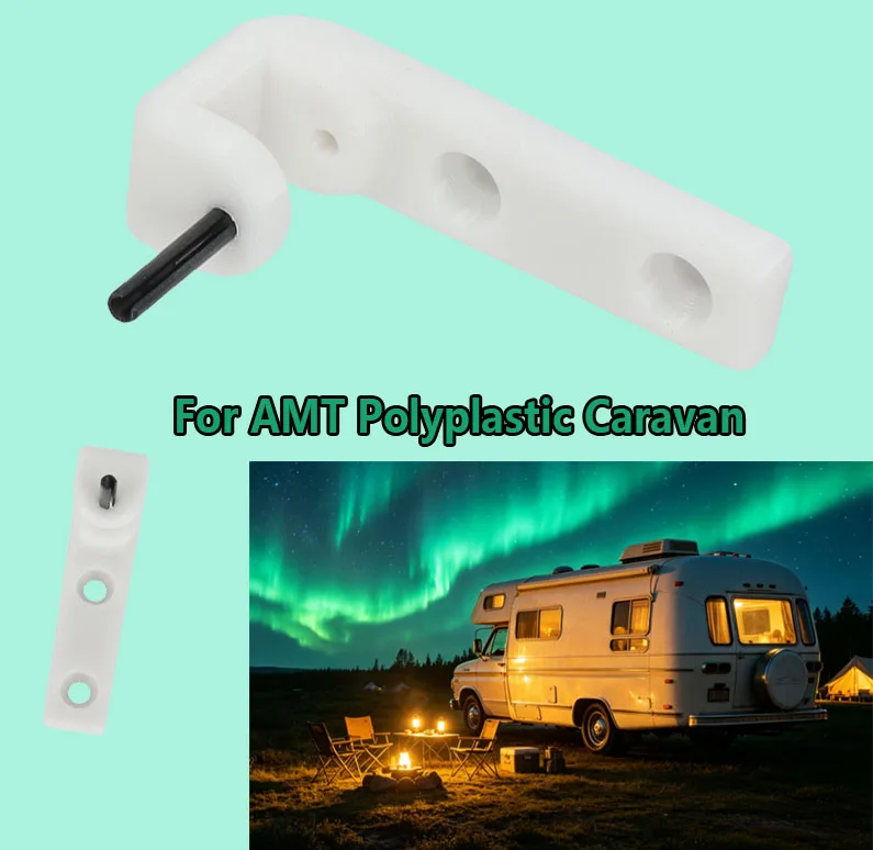 Фото Замки-фиксаторы для окон AMT Polyplastic белые, верхние петли для караванов и автодомов, запасные части №2